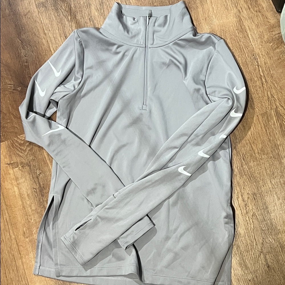 Nike Light Gray Quarter-Zip Top